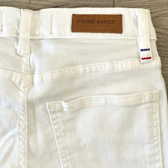 Etienne Marcel White High Rise Red Ankle Zipper Skinny Jeans Size 25 NWT $245 - Picture 9 of 13